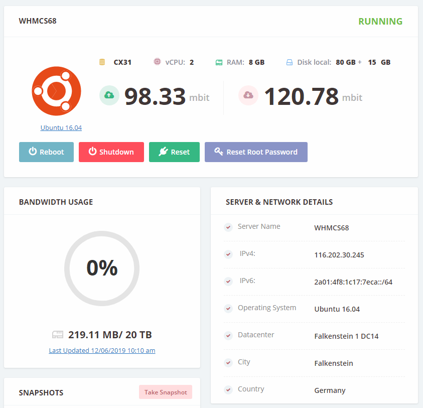VMware Control Panel